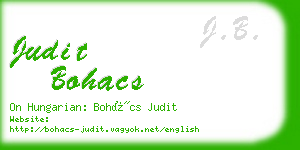 judit bohacs business card